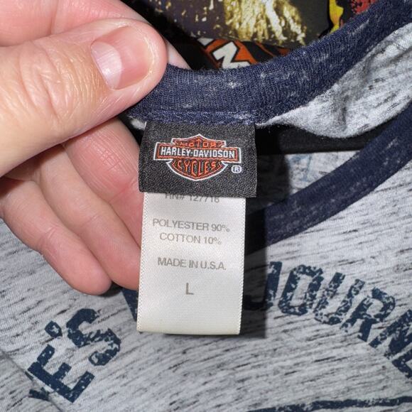 Y2K Harley Davidson North Carolina Life’s A Journey Shirt Size Large - Picture 4 of 6